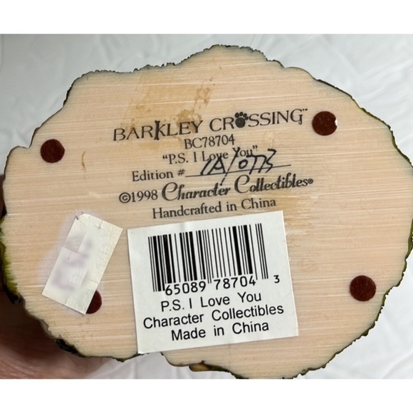Vintage Barkley Crossing PS I Love You Valentine collectible figurine numbered - Picture 7 of 7